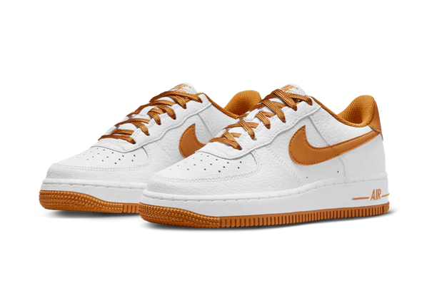 Men's Air Force 1 Low White Brown Shoes 0282